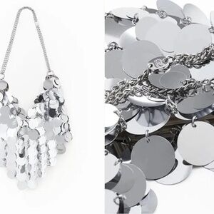 Paco Rabanna x H&M Silver Disc bag